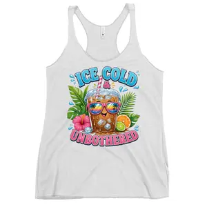 Women's Racerback Tank, Ice Cold Unbothered