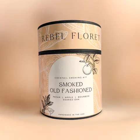 Old fashioned cocktail smoker, White Oak Drink Smoking Kit, wooden drinkware accessories