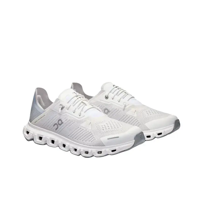 Unisex White‑Gray Mesh Running Shoes, Breathable Lightweight Mesh Upper, Hollow Shock‑Absorbing Cushion Sole, Non‑Slip Wear‑Resistant Athletic Sneakers For Gym Jogging Walking Daily Street Wear