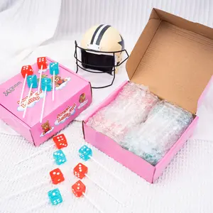 Viral Casino Themed Dice Lollipops Fun Dice Lollipops 24 Pack | Red Blue Game Night Candy | Board Game Party Favors | Bulk Novelty Sweets | Casino Theme Treats Candy Snacks Gamer Gifts  Cheap snacks 50 cents items candy viral candy Stick Bonbon