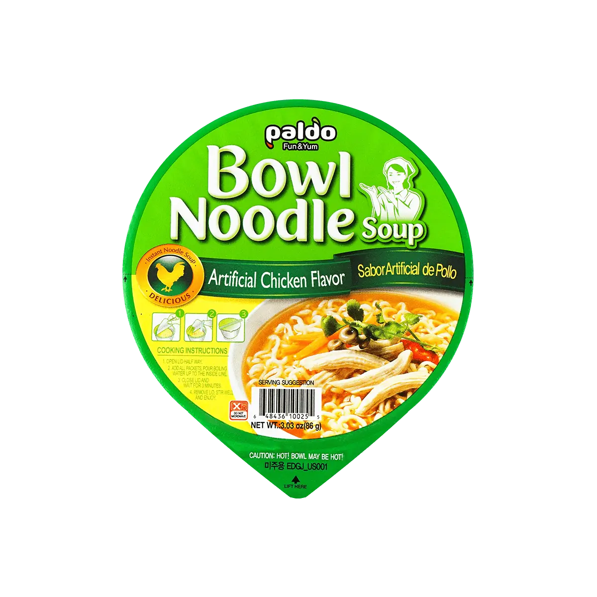 PALDO Chicken Bowl Noodle 86g