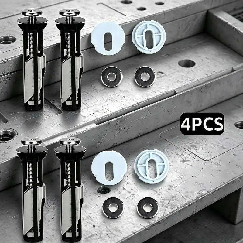 Universal Toilet Seat Connector Bolts & Screw Kit - Quick-Release, Easy-Install Wearproof Repair Parts, Bathroom Hardware Fasteners for Old Toilet Cover Fixing, Toilet Repair