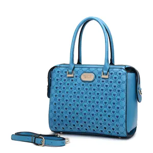 Millionaire Double Layer Crystal Vegan Leather Bag + Wallet Set