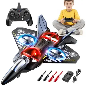 360° Stunt RC Airplane 2.4GHz （Equipped with Colorful LED Lights），RC Aircraft Model Suitable for Kids, Adults, and Beginners ，Durable Construction, Easy to Control,Foam RC Plane ，  Ideal Gift for Children (Children's Day Gift)