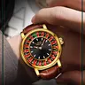 Men's Fashion Round Russian Roulette 12 Zodiac Theme Interactive Quartz Watch, Analog Wristwatch, Waterproof Design for Parties and Daily Wear