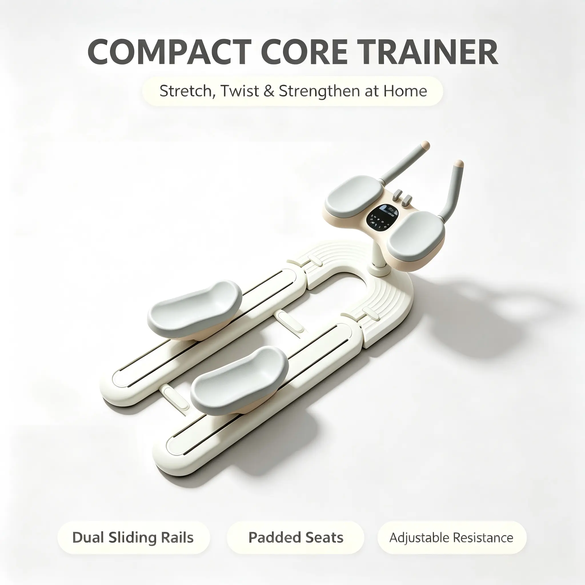 Portable Foldable Crawl Trainer, Lumbar & Core Strengthening Home Workout Machine for Leg Sliding Fitness