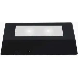 LED Light Base Rectangle Display Stand In A Variety of Colors,Lighted Up Stand Color Changing Small LED for 3D Glass Crystal Art,Holiday Party Decoration.(Black, Small)