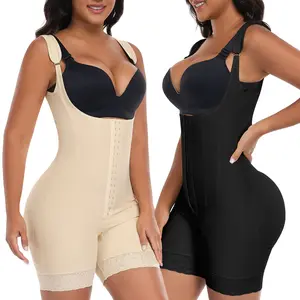 Nadaingaa waist trainers Faja Colombianas Moldeadoras Shapewear Tummy Control Body Shaper Postpartum Butt Lift Compression Garment with Bones 7306 Adjustable Waist Cincher