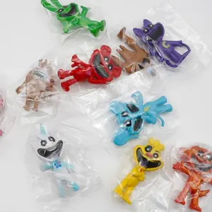 8PCS-set Smiling Critters Figures Anime kawaii Catnap doll PVC Model toy Catnat desktop decoration children Birthday Gifts