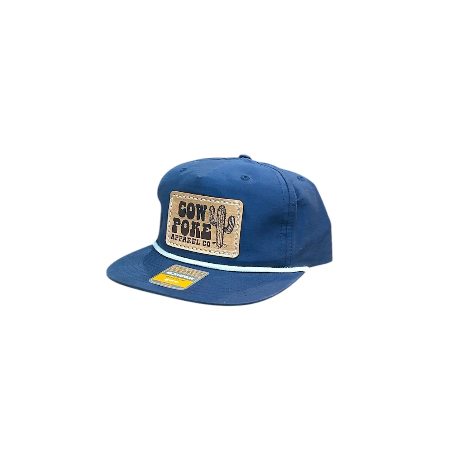 Cactus Rope Hat - Blue, Adjustable Fit, Curved Brim, Logo Patch, Casual Style