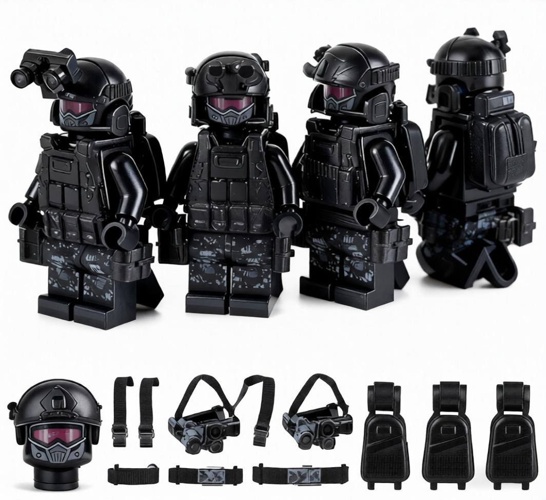 6 PCS Compatible Building Blocks Military Set - Special Forces Commando Minifigures, Small Bricks Army STEM Toy for Kids, Action Figures Gift for Boys