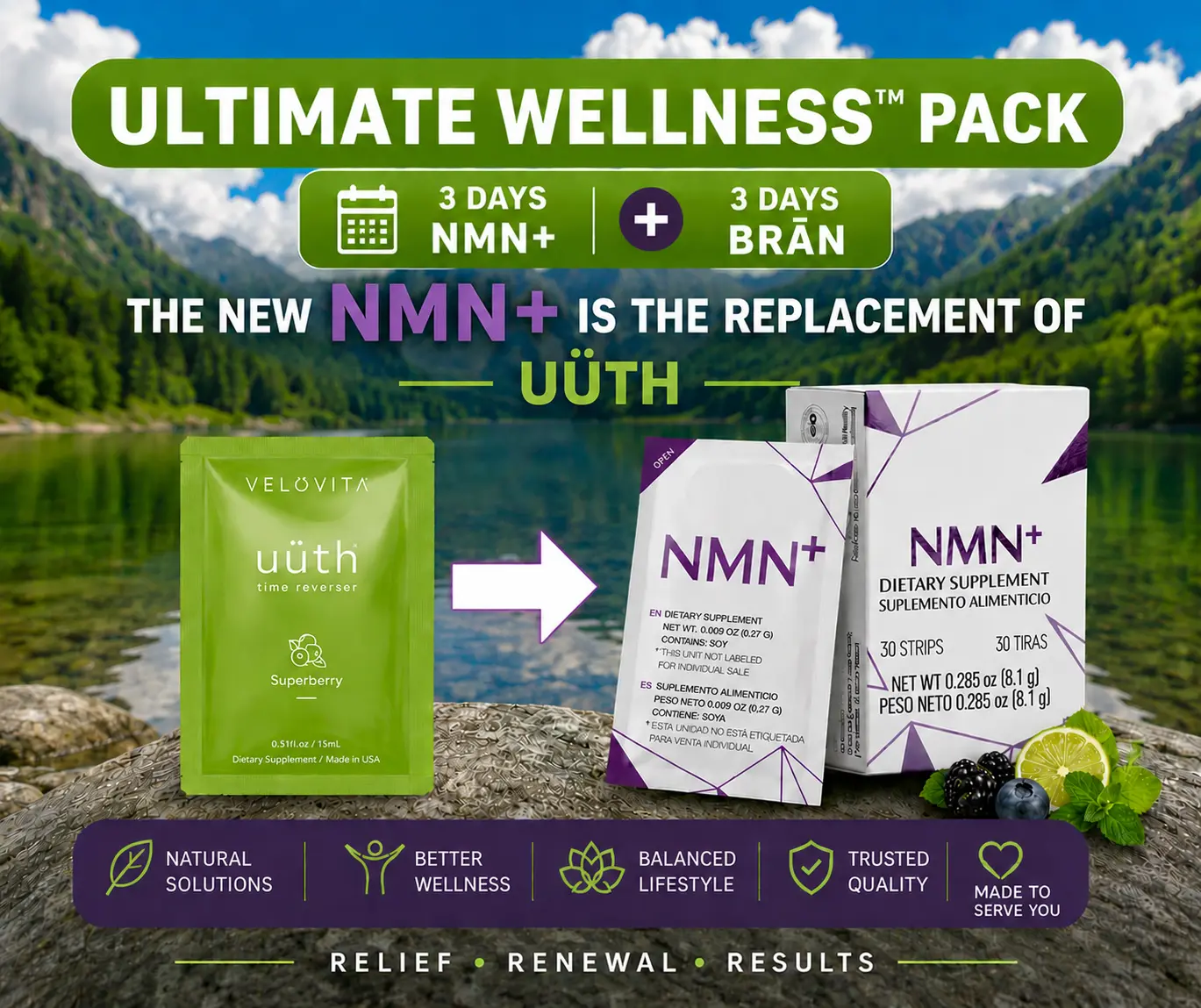 Coach Randall Relief Ultimate Blend uüth Combo - 6 days total! 3 day brān & 3 day uüth, Healthcare, Brain, Mood, Circulation