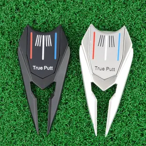 Golf Magnetic Ball Marker, 1 Count Zinc Alloy Double Point Design Golf Ball Marker, Golf Ball Marker Tool, Golf Accessories