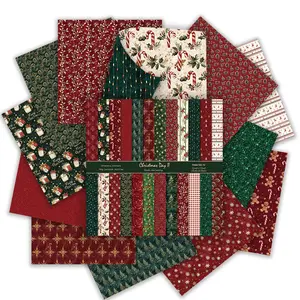 Christmas Construction Paper,Christmas Scrapbook Paper, 24Sheets/12 Designs Decorative Christmas Craft Paper, Double-Sided Grid Winter Pattern Paper For Scrapbooking Card Making DIY Photo Album Journal (Sweet, 12x12 In),Double Sided Christmas Scrapbook Pa