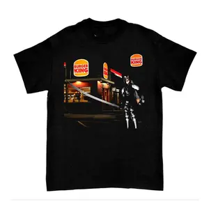 Vintage Final Fantasy Sephiroth Burger King Mashup Graphic Tee, Final Fantasy VII Burger King Parody T-Shirt, Streetwear Menswear