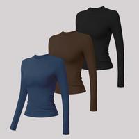 3 long:Black + Black Coffee + Badge Blue