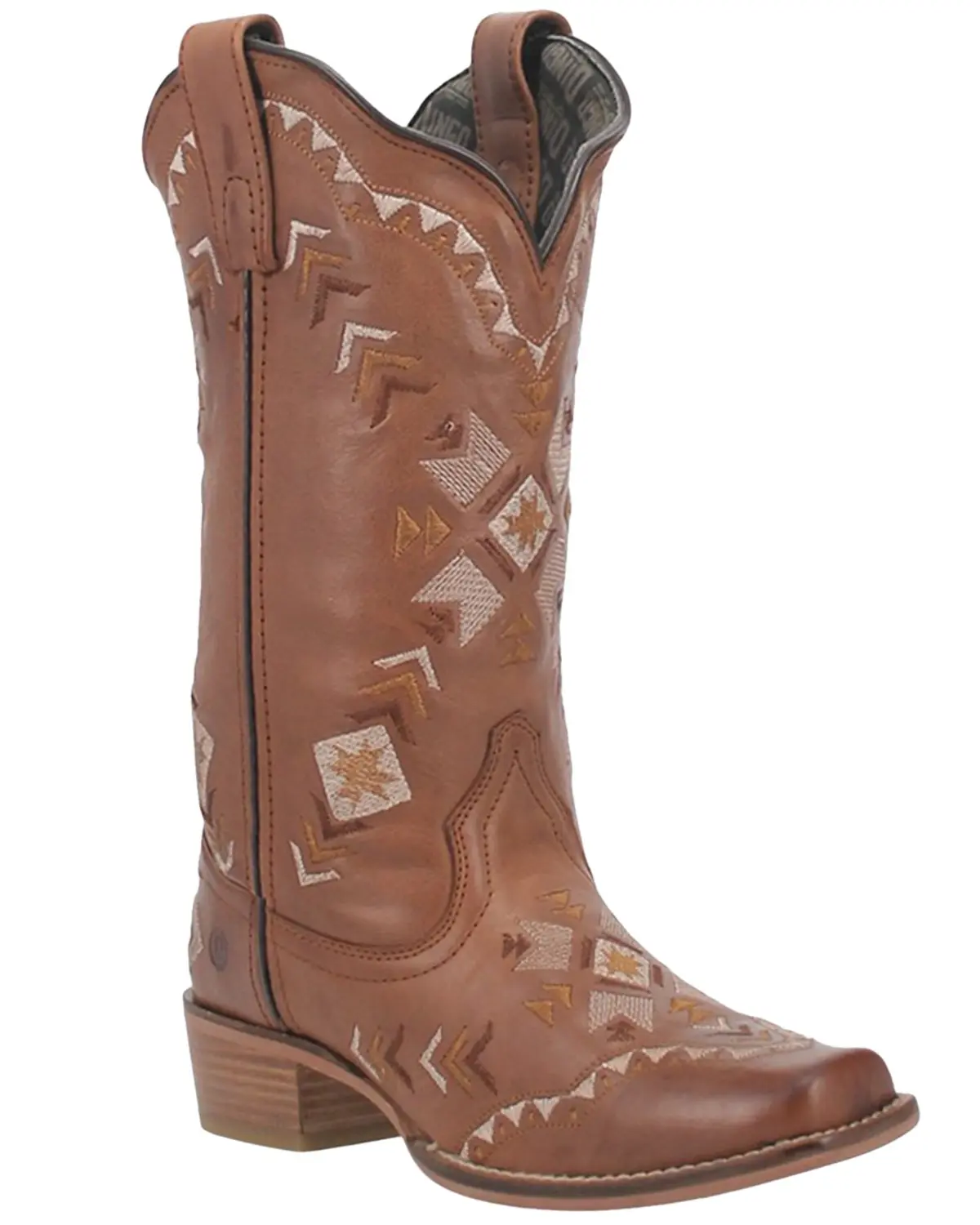 Dingo Women's Women'S Mesa Southwestern Embroidered Leather Western Boot - Di 725-Tan