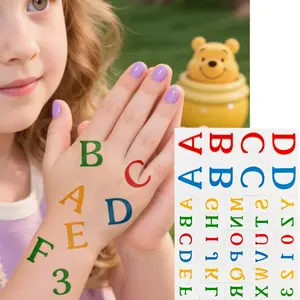 Letter stickers wholesale European and American home decoration personalized toys stationery waterproof color number stickers waterproof