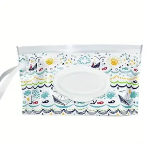 EVA Portable Wipe Dispenser Holder - Refillable Wet Wipe Pouch with Seal Design, High Capacity, Convenient Extract, Tight Press Seal for Moisture Retention, Reusable Travel Stroller Accessory, Newborn