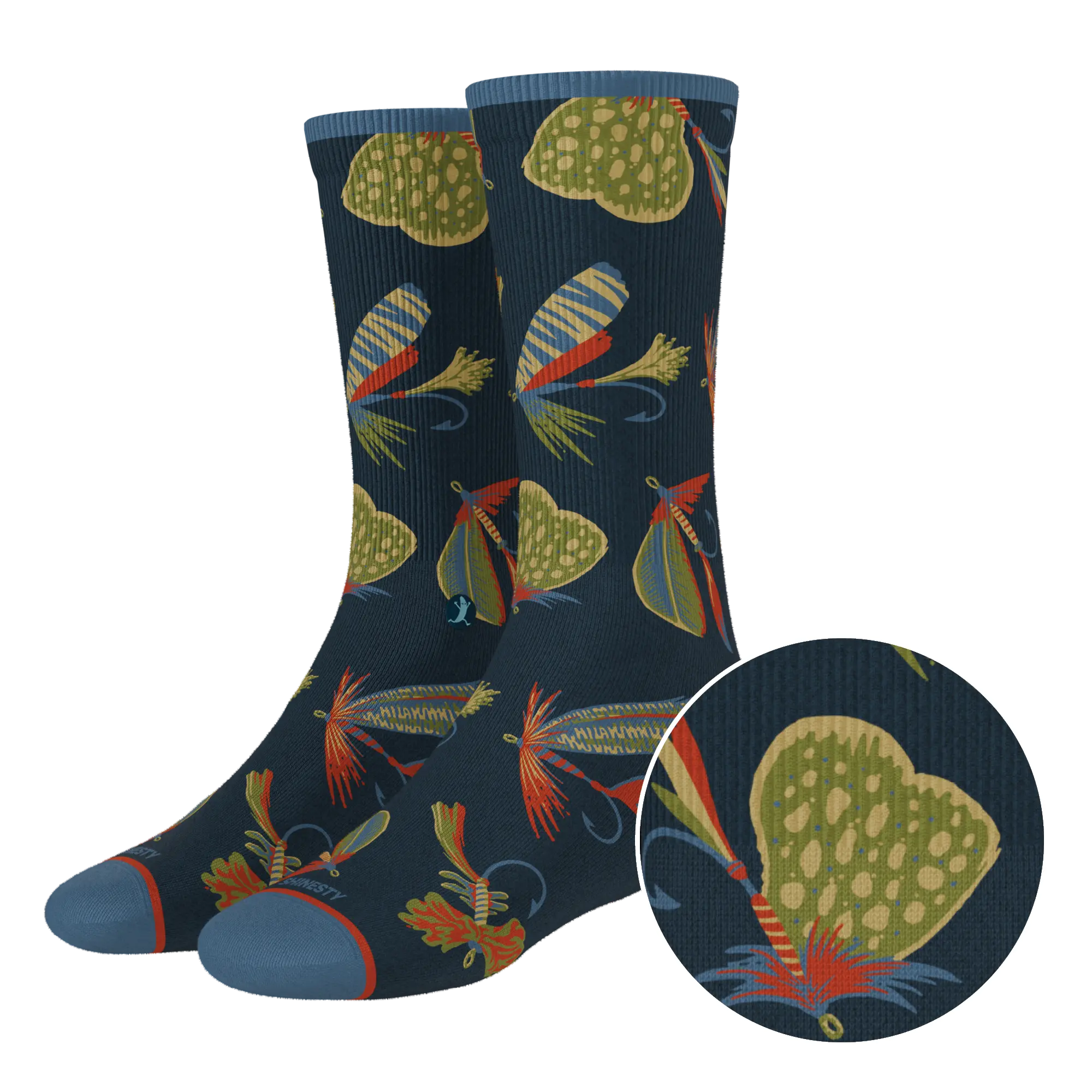 The Dry Fly | Shinesty Fly Fishing Heel Hammock™ Crew Socks