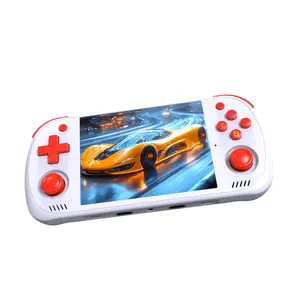 R36H Promax retro handheld game console runs on a Linux operating system, has a built-in 3000mAh battery, 64GB/128GB of memory, over 20,000 classic games, more than 10 built-in emulator games, and supports WiFi connectivity. Install games.