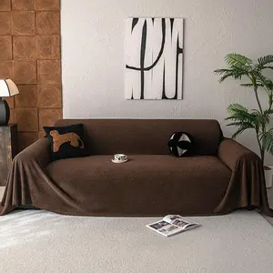Solid Color Sofa Towel, 1 Count Non-slip Washable Sofa Slipcover, Dustproof Couch Covers Sofa Protector, Home Decor Supplies for Living Room Bedroom Office