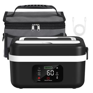Heating Lunch Box Portable Insulated Stainless Steel Container with 12000mAh Battery for Office Car Truck Outdoor 220°F Max Dishwasher Safe