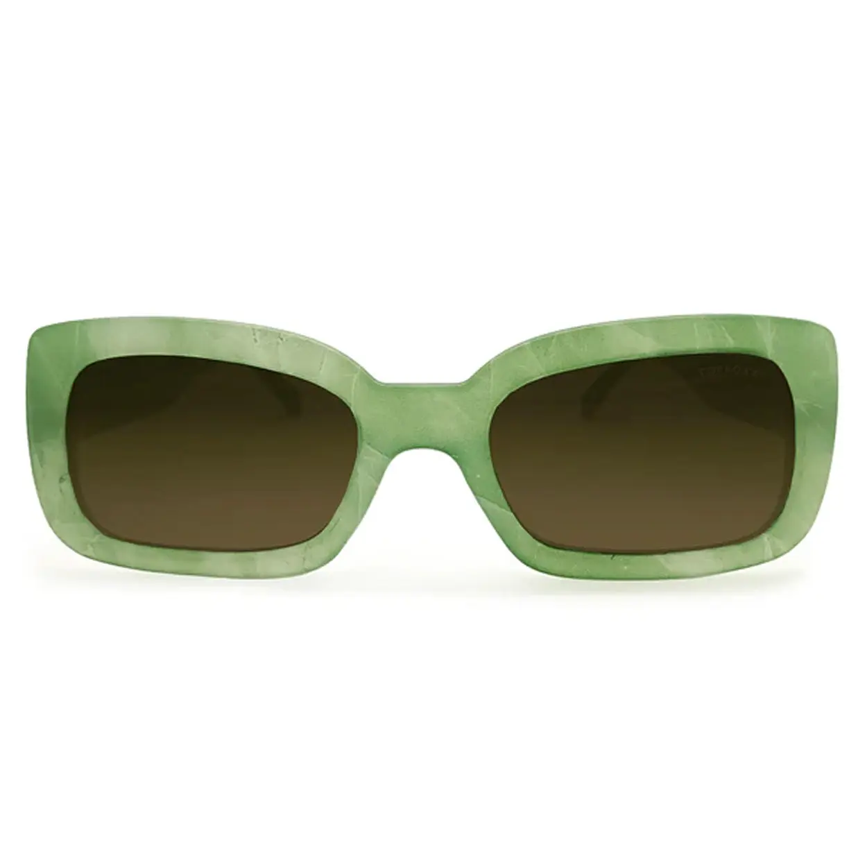 Gigi Marble Green Matcha Rectangular High Quality Sunglasses - Unisex Street Style Chic Shade Finds, Tangle-Free, FDA Shatter-Resistant UV400 Lenses, 85% Sustainable Plant-Made, Limiting Energy Consumption, Stylish Accessories, Classic Shades