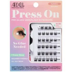 'Naked Press On Pre-Glued Underlash Extensions - Natural  Lightweight Eyelashes