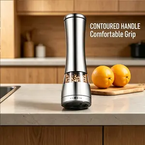 Stainless Steel Manual Pepper Grinder, Adjustable Coarseness Spice Mill for Kitchen Cooking