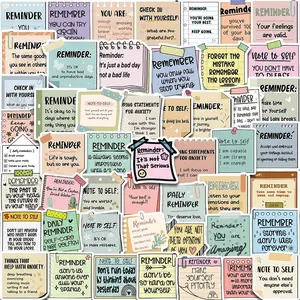 Motivational Sticker, 100pcs/set Self Adhesive Decorative Sticker, DIY Decals for Water Bottle, Laptop, Phone Case, Scrapbooking, Journal Making