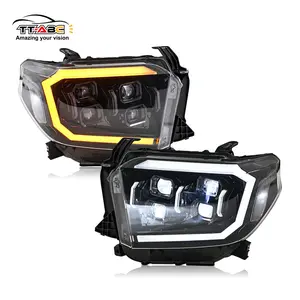 TT-ABC Projector Led Headlights For 2014-2021 Toyota Tundra Sequential Turn Signal, DRL w/Dynamic Animation