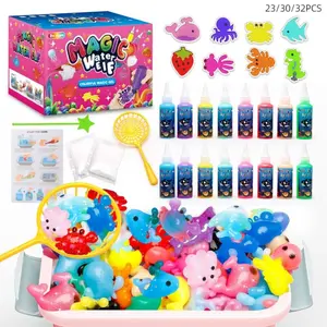 uinle Baby Magic Water Sprite Toy Set, Aqua Fairy Gel Kit, Teach Kids Color Coordination, Creativity, Interactive Play, Imagination, Water Pet, Birthday Gift, Fun Educational Playset