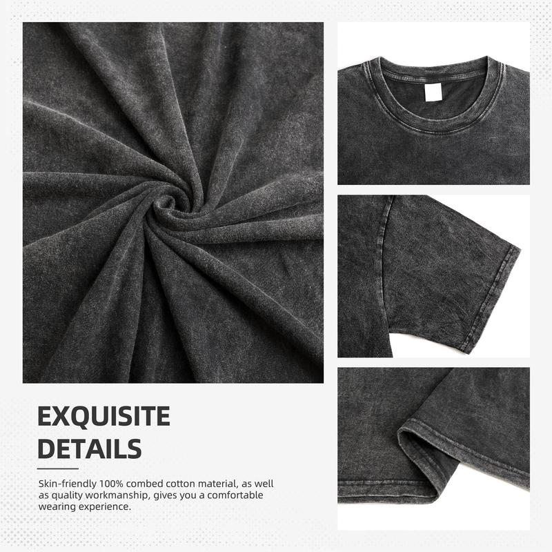 The Walking Dead Washed Tee Heavyweight Cotton T-shirt for Game Movies Fans Graphic Tees Perfect Gift for Fans Fabric Seamless