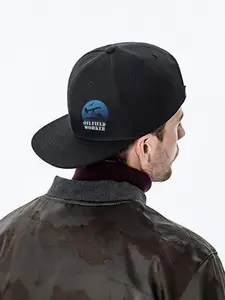 Punk Style Hip Hop Baseball Cap, Oilfield Worker Print Streetwear Hat, Adjustable Size, Fitted Woven Fabric, All Seasons Wear