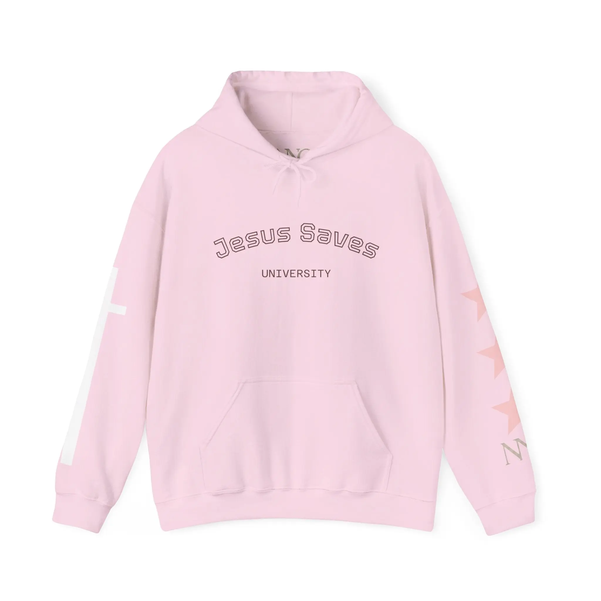 Jesus Saves University Pink Hoodie — "Learn from your Mistakes" Graphic Hoodie