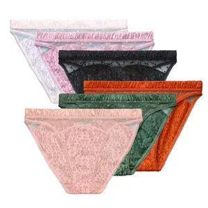 Spice Rack | Lacy Dazy Bikini Underwear / Peach Whip - Black - Tangerine Tango - White - Orchid Spice - Jalapeno