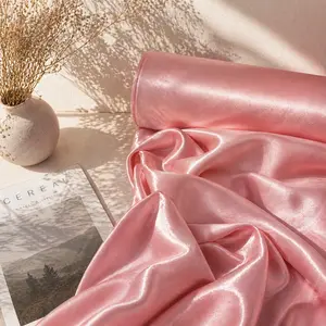 20 Yards Blush Pink Stretch Satin Charmeuse Fabric by The Yard,59” Wide Soft Silky Dress Fabric for Bridal Gowns,Bridesmaid Dresses&Apparel
