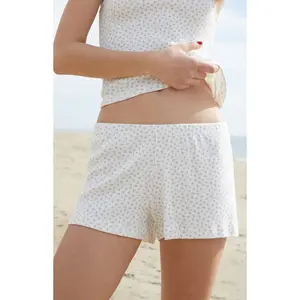 John Galt Women's Off White & Grey Emery Pointelle Shorts