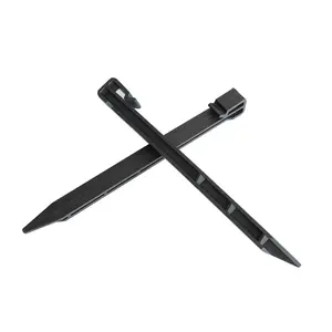 20pcs Plastic Garden Edging Stakes, Landscape Edging Fixing Pegs, Lawn Border Fixing Stakes, Outdoor Camping Tent Lawn Pegs, Gardening Fabric Anchoring Pegs (Black, Brown, Green, Gray)