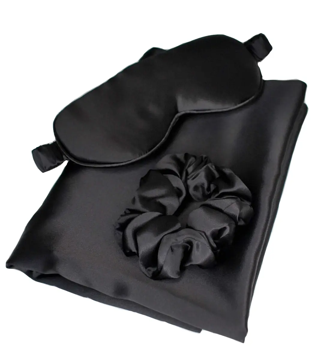 SaphRo Life Silk Pillowcase Set with Eye Mask and Scrunchies - 22 Momme 100% Silk, Envelope Closure, Gift Box Included