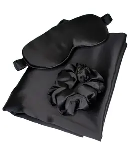 SaphRo Life Silk Pillowcase Set with Eye Mask and Scrunchies - 22 Momme 100% Silk, Envelope Closure, Gift Box Included