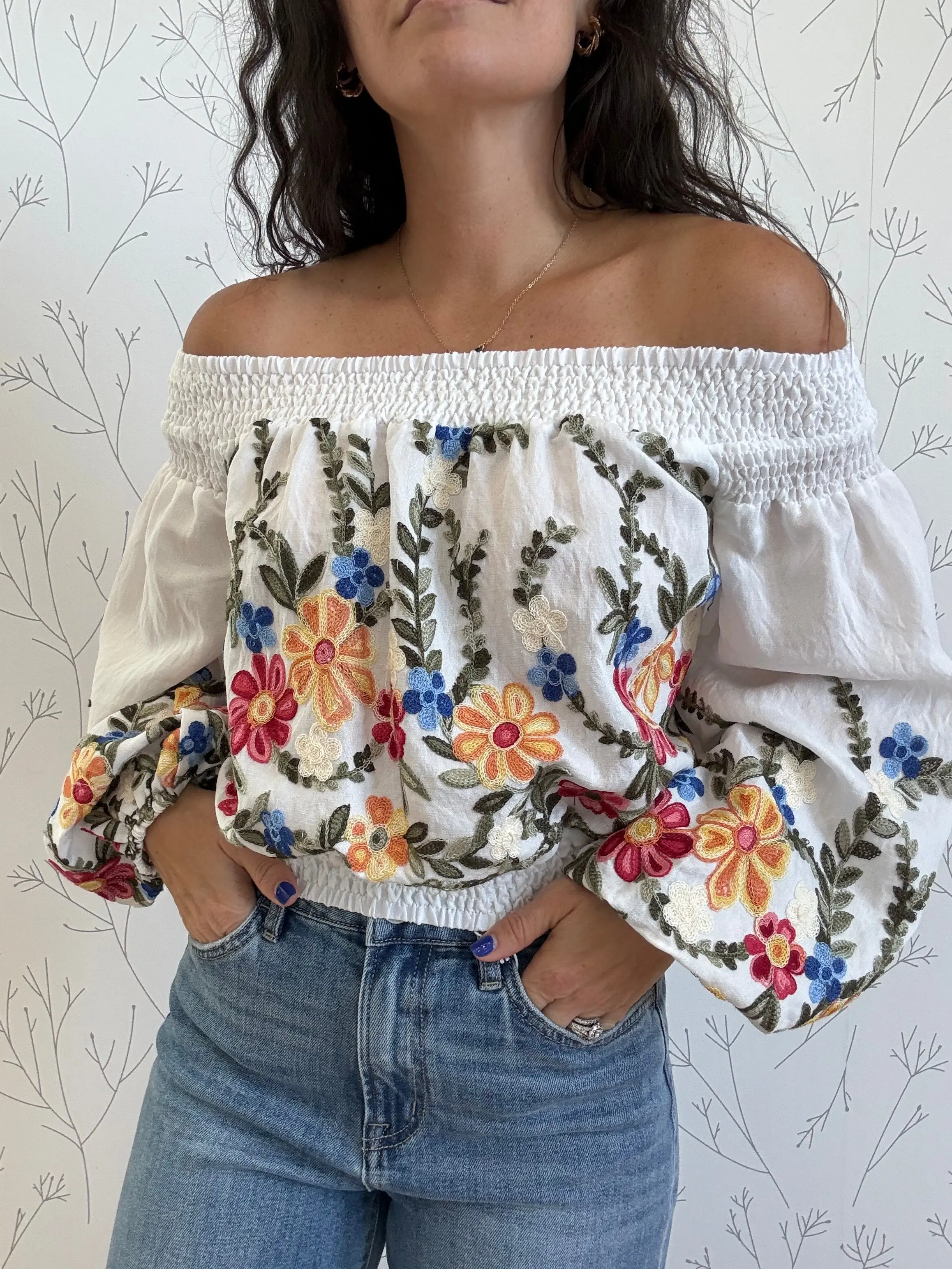 bohemian off shoulder top - TikTok Shop