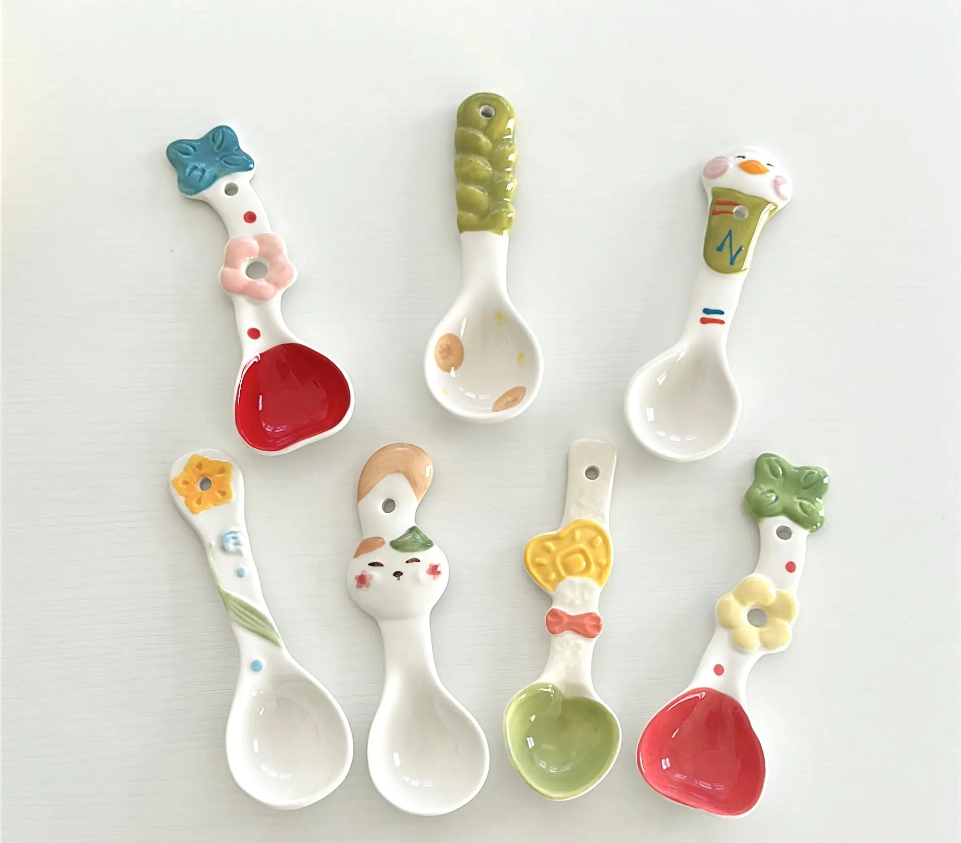Cute Hand-Crafted Ceramic Spoons