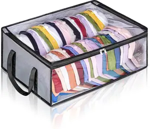 [New Deal] 40 Caps Hat Storage for Baseball Caps, Large Holds up to Wide Hat Organizer for Closet Snapback Holder, Grey