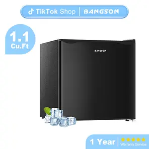 BANGSON 1.1 Cu.Ft Small Upright Freezer, Single Door Mini Freezer, Small Freezer, Adjustable Thermostat, Energy-Efficient, Compact Refrigerator, Quiet Operation, Compact Freestanding Freezer, Gift Idea, Christmas Gift