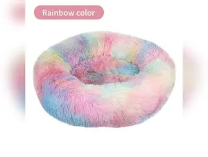 Tie-Dye Plush Dog Bed