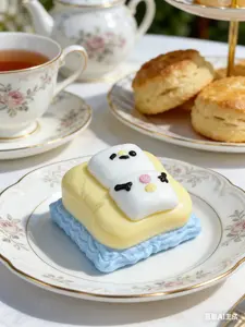 Snowman Toast (Silicone) Squeeze Toy — A stress-relief product designed specifically for children aged 12 and above.