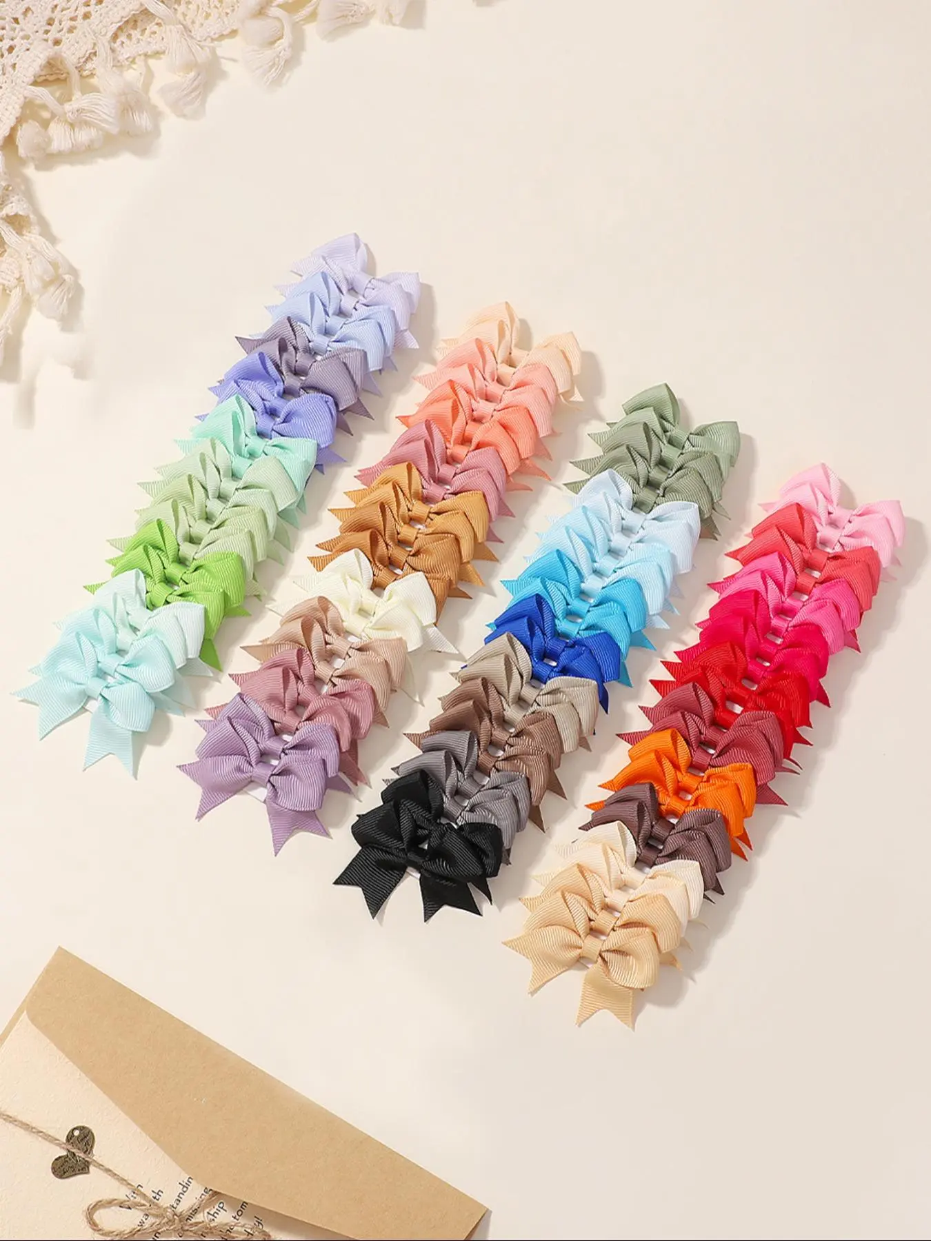 Random Color Cute Mini Bowknot Design Pretty Bow Hair Clips Set, Super Cute Clips, Casual Simple Hair Accessories for Women & Girls, Minimalist Headwear Suitable for Thick Hair, Cute Gifts for Girlfriend, Hairclips