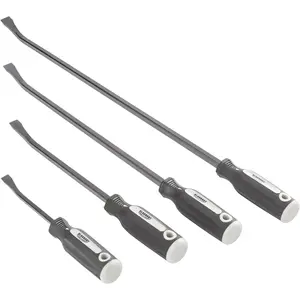 Blackout XP Heavy Duty Pry Bar Set, 4 Piece Mechanic Tool Set with Comfort Grip and Maximum Leverage, Black